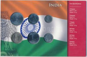 India 1992-2009. 10p-5R (6xklf) fémpénz szettben T:1-,2
India 1992-2009. 10 Paise - 5 Rupees (6xdiff...