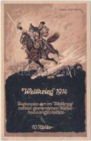 1914 Weltkrieg, WWI disabled charity card, Emb. litho s: Theo Matejko (b)