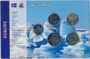 Izland 2005-2008. 1Kr-100Kr (5xklf) fémpénz szettben T:1-,2
Iceland 2005-2008. 1 Krona - 100 Kronur ...