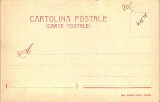 Venezia, Venice; In Piazza, café; litho art postcard s: R. Tafuri