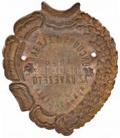 1928. "Concours D'Elégance - Az Úrvezető Rendezésében" préselt rézlemez jelvény (57x4...