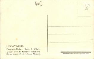 Venezia, Venice; Lido, Excelsior Palace Hotel: Il 'Chez Vous' con le fontane luminose; Art...