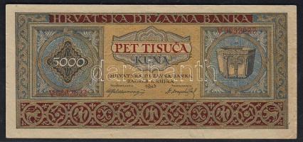 Horvátország 1943.07.15. 5000K T:I-