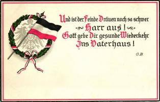 Österreich-Ungarn / Austro-Hungary, flag, patriotic propaganda litho Erkal Nr. 5355
