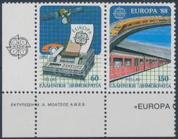 1988 Europa CEPT Közlekedés és kommunikáció sor ívsarki párban Mi 1685 A-1686 A