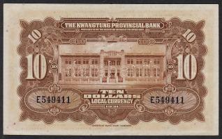 Kína/ Kwangtung Provincial Bank 1931. 10$ T:I