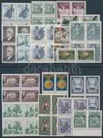 17 diff stamps in relations on 2 stock cards, 17 db klf érték összefüggésekben, 2 db stecklapon