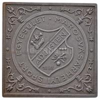 1943. "Marosvásárhelyi Sport Egyesület - Adj Isten - 1898 / Marosvásárhely" hadifém emlékp...