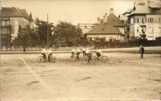 1913 Kistarcsa, Kerékpár polo verseny / Bicycle polo race photo