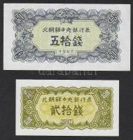 Észak-Korea/Central Bank 1947. 20Ch+50Ch T:I