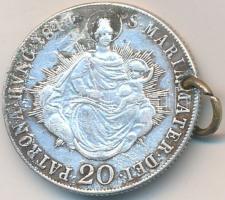 1844B 20kr Ag "V. Ferdinánd" T:2-,3 füllel