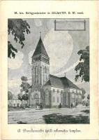 Dunaharaszti jótékonysági képeslap a református templom építéséért (fa)