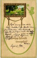 38 db RÉGI motívum lap, főként üdvözlőlapok, művész lapok és gyermek motívumú lapok, benne néhány li...