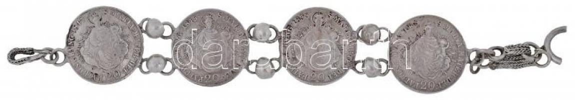 1835B 20Kr Ag "I. Ferenc" + 1845B 20Kr Ag "V. Ferdinánd" + 1847B 20Kr Ag "V...