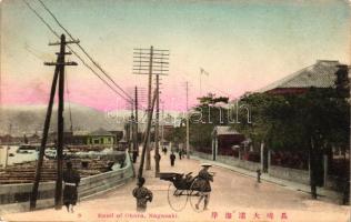 Nagasaki, Bund of Ohura, port, boats