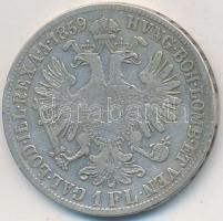 1859B 1Fl Ag "Ferenc József" T:2-,3