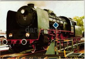 15 db MODERN gőzmozdonyokat ábrázoló motívum lap, jó minőségű / 15 modern motive cards, steam locomo...