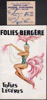 1960 Folies-Bergere műsorfüzet+belépőjegy