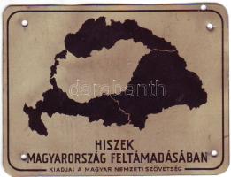 Magyar nemzeti szövetség irredenta fémtábla 9x6cm