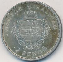 1935. 2P Ag "Rákóczi" T:2,2- patina Adamo P7.2