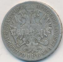 Ausztria/olasz verdejel 1863V 1Fl Ag "Ferenc József" T:3,2
Austria/Italian mint mark 1863V...