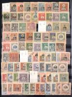 147 db régi okmánybélyeg berakólapon