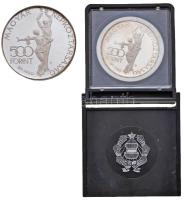 1980. 500Ft Ag + 200Ft Ag "Téli Olimpia-Lake Placid" pár, 200Ft "MNB" tokban tanúsítvánnyal T:PP, 2 (PP) felületi karc, ujjlenyomat