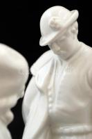 Herendi búcsúzkodó pásztorok, fehér mázas, jelzett, hibátlan, m:21 cm