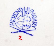 Herendi búcsúzkodó pásztorok, fehér mázas, jelzett, hibátlan, m:21 cm