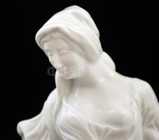 Herendi anya gyermekével, fehér mázas, jelzett, hibátlan, m:27 cm