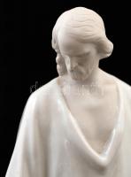 Herendi Jézus a bárányok között, fehér mázas, jelzett, hibátlan, m:38 cm, h:27 cm