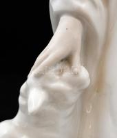 Herendi Jézus a bárányok között, fehér mázas, jelzett, hibátlan, m:38 cm, h:27 cm