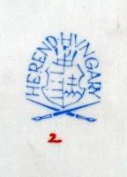 Herendi Jézus a bárányok között, fehér mázas, jelzett, hibátlan, m:38 cm, h:27 cm