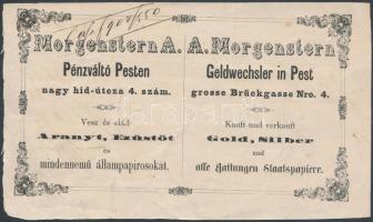 1859 Pest, A. Morgenstern Pénzváltó(arany, ezüst és állampapír felvásárló) díszes fejléces számlája