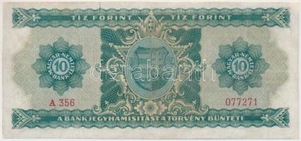 1946. 10Ft vízjeles T:restaurált tűlyuk
Adamo F26