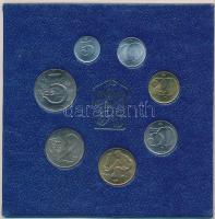 Csehszlovákia 1990. 5h-5K (7xklf) forgalmi sor eredeti tokban T:1 Czechoslovakia 1990. 5 Haleru - 5 Korun (7xdiff) coin set in original packing C:UNC