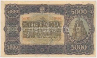 1923. 5000K "Magyar Pénzjegynyomda Rt." T:III