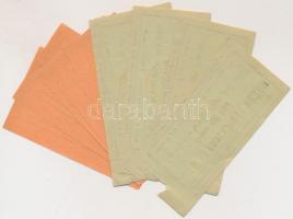 1930. 6f (6x) hús bárcák, sorszámkövetők + 1940. 48f (6x) liba vágatási bárcák, sorszámkövetők, mind...