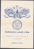 1937 Brno, Csehország, A jubileumi cukrásznap programjának ismertetője / 1937 Brno, Czech Republic, Pastry day program