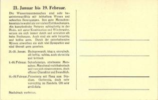 Die Wassermann Menschen / Aquarius, horoscope postcard