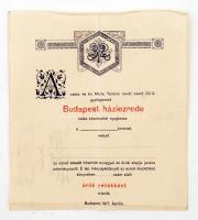 1917 Bp., A Csász. és Kir. Mária Terézia nevét viselő 32. gyalogezred Budapest háziezredének adományokat köszönő kitöltetlen emléklapja