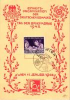 1942 Tag der Briefmarke, Einheitsorganization der Deutschen Sammler in Wien / Stamp Day, Unity Organization of the German collectors in Vienna, So. Stpl s: Ludwig Hesshaimer (non PC)