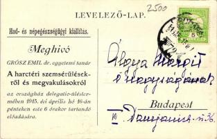A háborúban megvakult katonák javára; Franklin Társulat / WWI charity postcard s: R. Hirsch Nelli