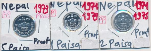 Nepál 1969. 5p Al + 1971. 2p Al + 1974. 1p Al T:PP Nepal 1969. 5 Paisa Al + 1971. 2 Paisa Al + 1974. 1 Paisa Al C:PP