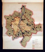 1908 Bp., Tanulmány a szomszédos községeknek Budapesthez való kapcsolásáról, 1 térképpel és 38 táblá...