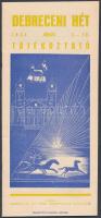 1934 A Debreceni hét tájékoztató füzete részletes programleírással, hirdetésekkel, meghívóval a borbély- és fodrászmesterek országos szakmai kongresszusára