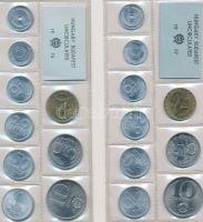 1974. 2f-10Ft 9db klf érmés forgalmi sor fóliatokban + 1977. 2f-10Ft 9db klf érmés forgalmi sor fóliatokban + 1979. 2f-10Ft 9db klf érmés forgalmi sor fóliatokban + 1981. 2f-10Ft 9db klf érmés forgalmi sor fóliatokban + 1983. 2f-20Ft 10db klf érmés forgalmi sor fóliatokban T:1