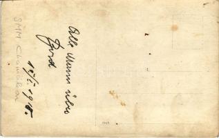 1915 'Alle Mann über Bord' SMM Chameleon, Austro-Hungarian mariners, photo