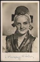cca 1930 Tolnay Klári dedikált színészfotólap