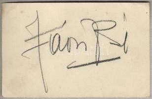 Jávor Pál aláírása papírlapon